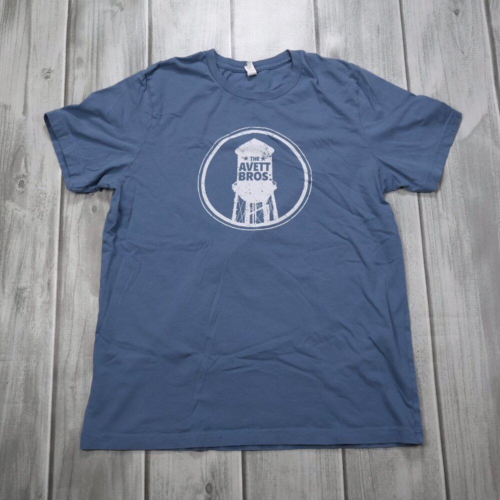 The Avett Bros Y2K Water Tower Blue Tshirt Short Sleeve Unisex size L